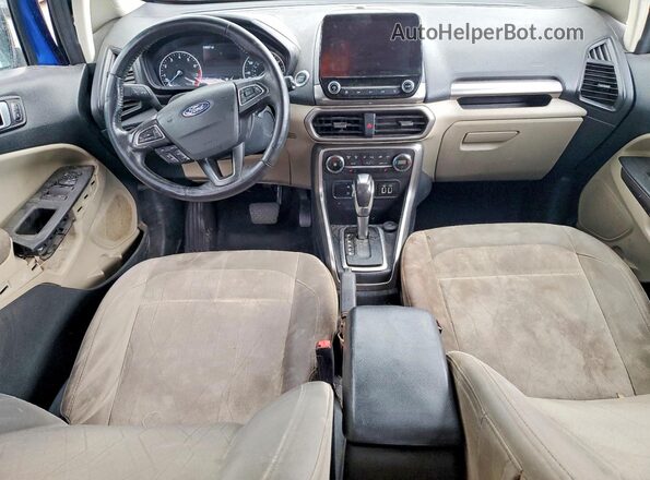 MAJ3S2GE3KC274899 2019 FORD ECOSPORT Blue წინა პანელის ხედი
