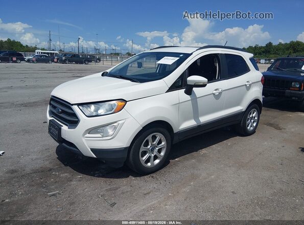 MAJ3S2GE6KC283497 2019 FORD ECOSPORT White წინა მარცხენა ხედი სამი მეოთხედიდან