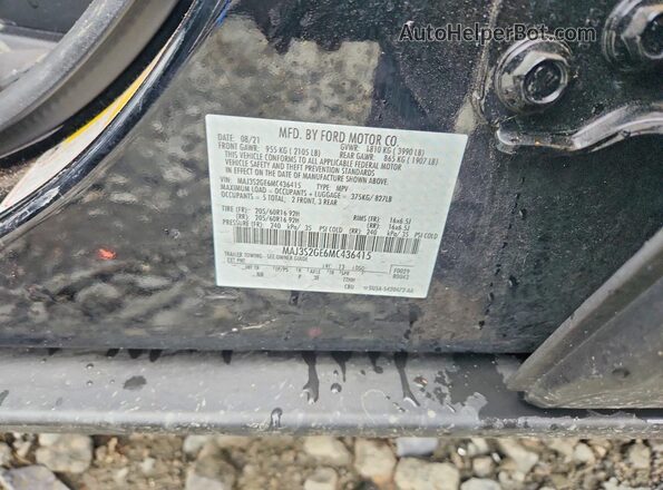 MAJ3S2GE6MC436415 2021 FORD ECOSPORT Black Вид наклейки з VIN-кодом