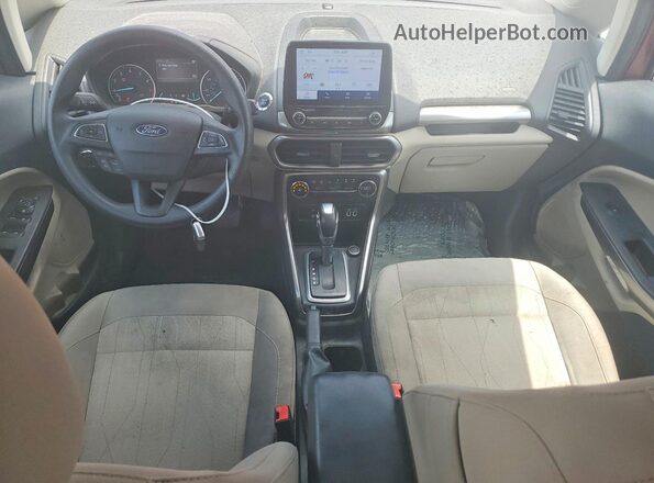 MAJ3S2GE8MC405554 2021 FORD ECOSPORT Красный Вид панели приборов