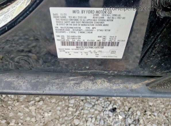 MAJ3S2GE9MC449708 2021 FORD ECOSPORT Black Vista del compartimento del motor