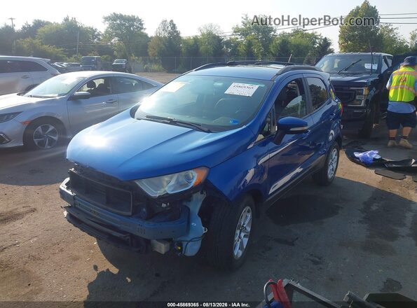 MAJ3S2KE3KC275409 2019 FORD ECOSPORT Blue Front left
