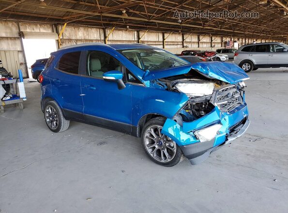 MAJ3S2KEXKC303676 2019 FORD ECOSPORT Blue Przód prawy