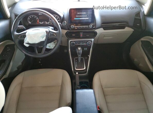 MAJ3S2KEXKC303676 2019 FORD ECOSPORT Blue Widok deski rozdzielczej