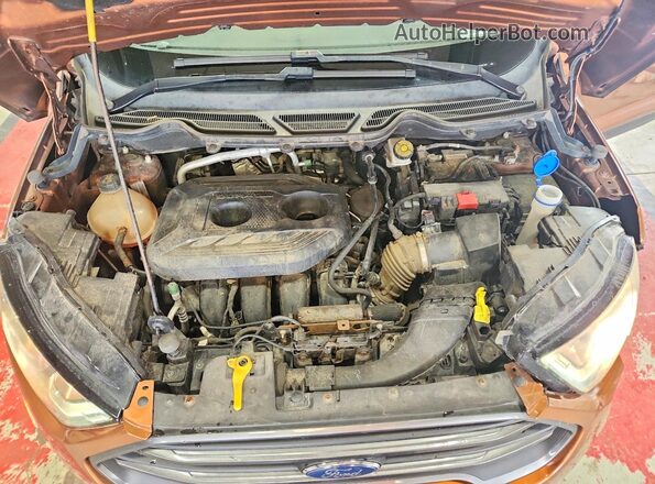 MAJ6P1CL6JC217897 2018 FORD ECOSPORT Orange Engine compartment view