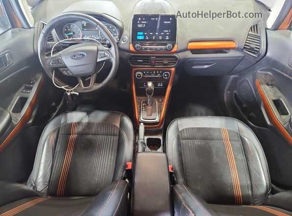 MAJ6P1CL6JC217897 2018 FORD ECOSPORT Orange Dashboard view