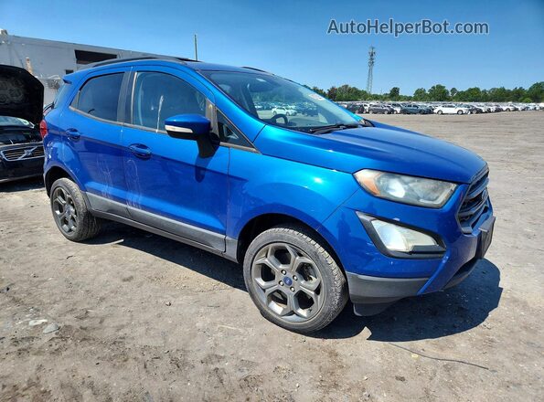 MAJ6P1CLXJC159504 2018 FORD ECOSPORT Синий Передняя правая четверть
