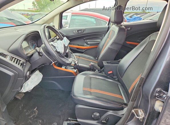 MAJ6P1CLXJC163262 2018 FORD ECOSPORT Gray Widok wnętrza z przodu