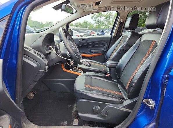 MAJ6P1CLXJC182412 2018 FORD ECOSPORT Blue Vista interior delantera