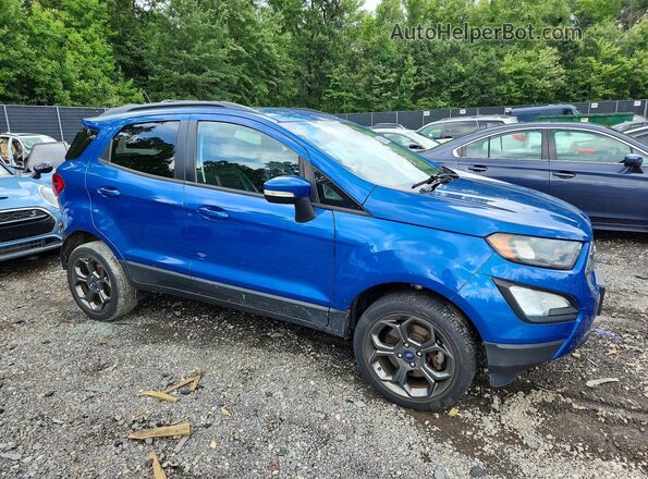 MAJ6P1CLXJC182412 2018 FORD ECOSPORT Blue Delantero derecho