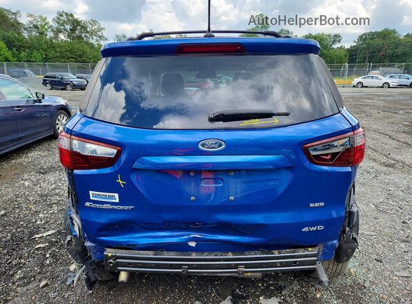 MAJ6P1CLXJC182412 2018 FORD ECOSPORT Blue Vista trasera