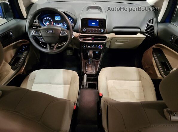 MAJ6P1SL3JC244248 2018 FORD ECOSPORT Blue Widok deski rozdzielczej