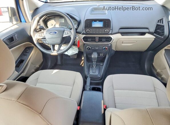 MAJ6P1SL6JC175782 2018 FORD ECOSPORT Blue Widok deski rozdzielczej