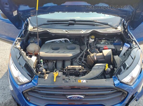 MAJ6P1SL6JC175782 2018 FORD ECOSPORT Blue Widok komory silnika