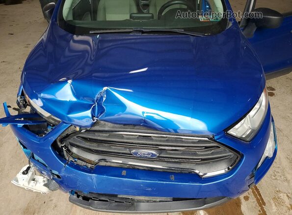 MAJ6P1SL9JC227728 2018 FORD ECOSPORT Blue Engine compartment view