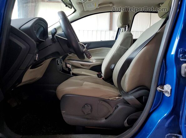 MAJ6P1SL9JC227728 2018 FORD ECOSPORT Blue Front interior view