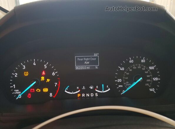 MAJ6P1SL9JC227728 2018 FORD ECOSPORT Blue Instrument cluster view
