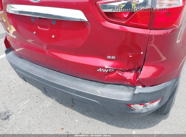 MAJ6P1UL0JC196057 2018 FORD ECOSPORT Red Front view
