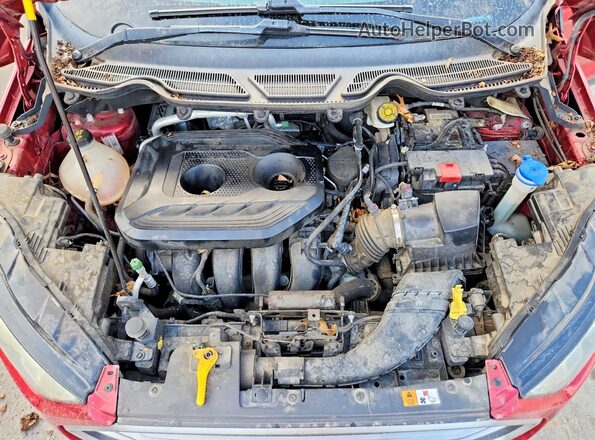 MAJ6P1UL2JC198389 2018 FORD ECOSPORT Red ძრავის განყოფილების ხედი