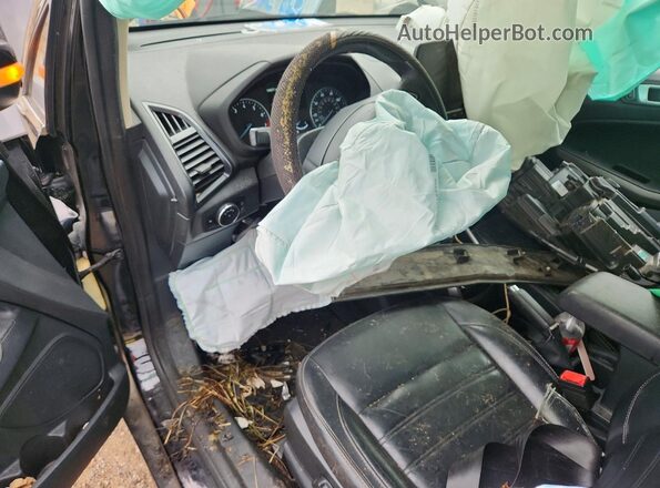 MAJ6P1WL2JC165759 2018 FORD ECOSPORT Black Widok deski rozdzielczej