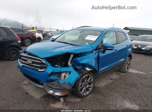 MAJ6P1WL4JC182689 2018 FORD ECOSPORT Синий Передняя левая четверть