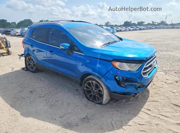 MAJ6P1WL7JC231349 2018 FORD ECOSPORT Blue Front right