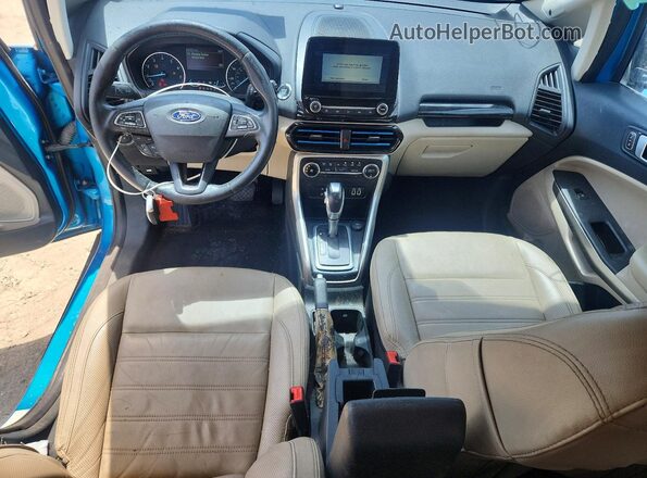 MAJ6P1WL7JC231349 2018 FORD ECOSPORT Blue Dashboard view