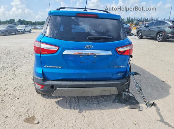 MAJ6P1WL7JC231349 2018 FORD ECOSPORT Blue Rear view