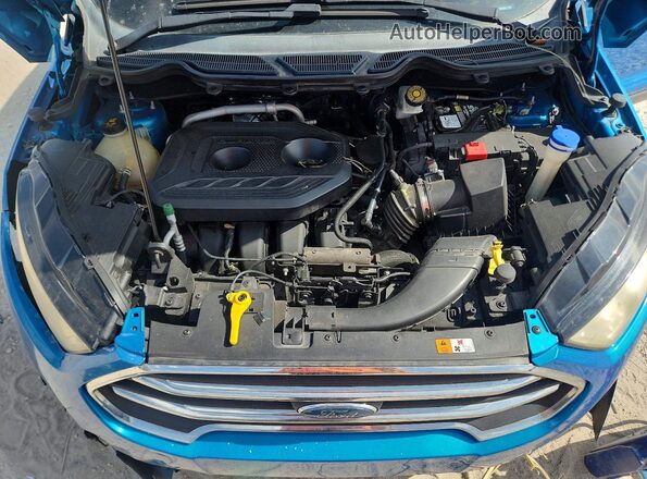 MAJ6P1WL7JC231349 2018 FORD ECOSPORT Blue Engine compartment view
