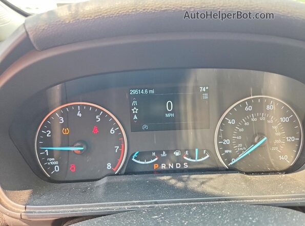 MAJ6P1WLXJC205716 2021 FORD ECOSPORT White Instrument cluster view