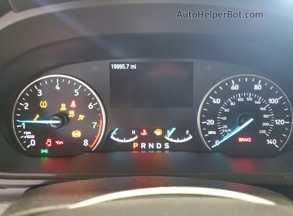 MAJ6S3GL0KC262159 2019 FORD ECOSPORT Red ხელსაწყოთა პანელის ხედი