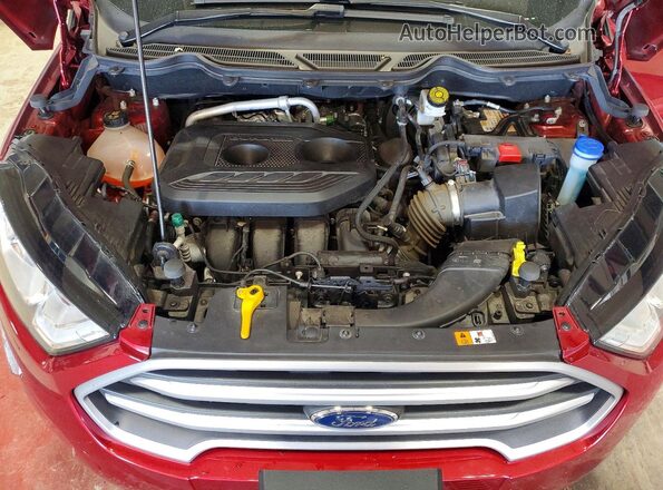 MAJ6S3GL0KC262159 2019 FORD ECOSPORT Red უკანა სალონის ხედი
