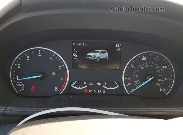 MAJ6S3GL0MC455320 2021 FORD ECOSPORT Black Widok zestawu wskaźników