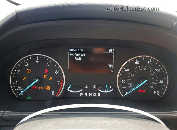 MAJ6S3GL3KC293373 2019 FORD ECOSPORT White Widok zestawu wskaźników