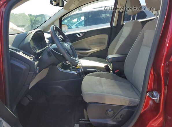 MAJ6S3GL4KC281183 2019 FORD ECOSPORT Red წინა სალონის ხედი