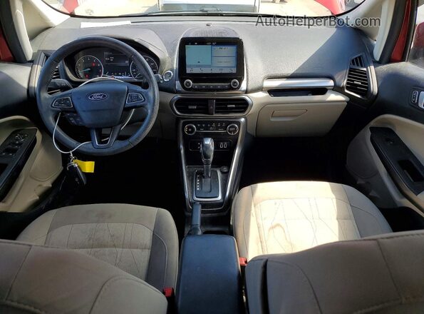 MAJ6S3GL4KC281183 2019 FORD ECOSPORT Red წინა პანელის ხედი