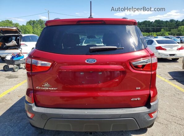 MAJ6S3GL4KC281183 2019 FORD ECOSPORT Red უკანა ხედი