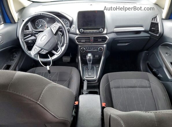 MAJ6S3GL9KC282801 2019 FORD ECOSPORT Blue Առջևի վահանակի տեսք