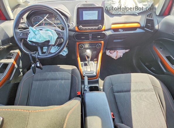 MAJ6S3GLXMC399502 2021 FORD ECOSPORT Red Dashboard view