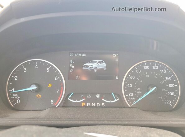 MAJ6S3JL3LC343098 2020 FORD ECOSPORT Blue Սարքավորումների վահանակի տեսք
