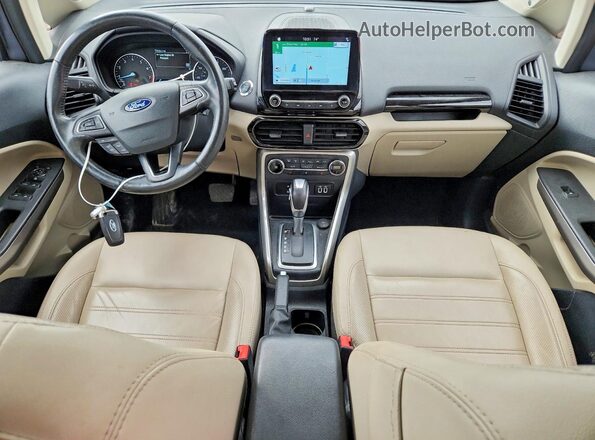 MAJ6S3KL0KC301131 2019 FORD ECOSPORT Gray Widok deski rozdzielczej