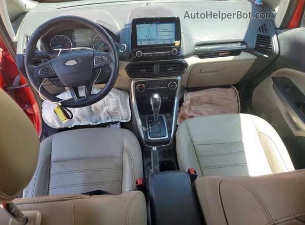 MAJ6S3KL1KC309271 2019 FORD ECOSPORT Красный Вид панели приборов
