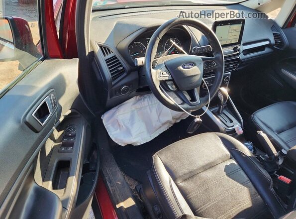 MAJ6S3KL6KC304776 2019 FORD ECOSPORT Burgundy Вид панелі приладів