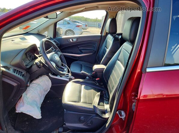 MAJ6S3KL6KC304776 2019 FORD ECOSPORT Burgundy Front interior view