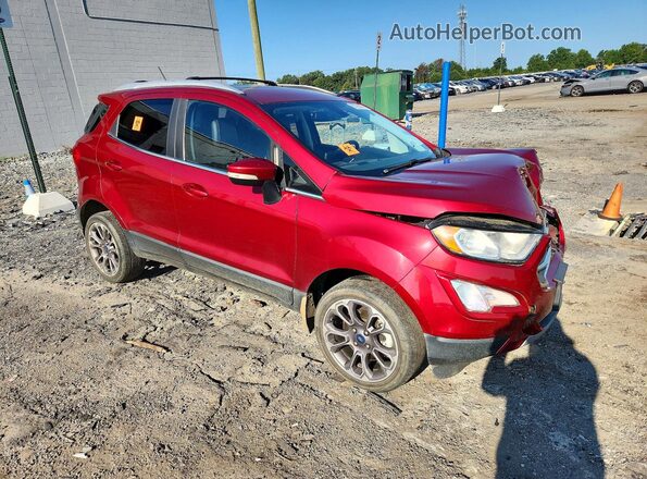 MAJ6S3KL6KC304776 2019 FORD ECOSPORT Burgundy Front right