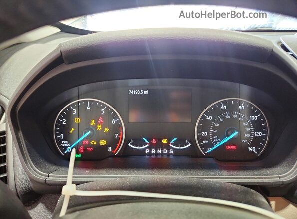 MAJ6S3KL9MC407371 2021 FORD ECOSPORT White Вид щитка приладів