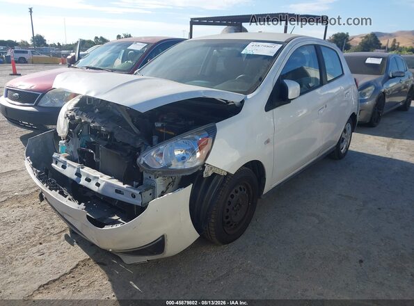 ML32A3HJ5KH014410 2019 MITSUBISHI MIRAGE White წინა მარცხენა ხედი სამი მეოთხედიდან