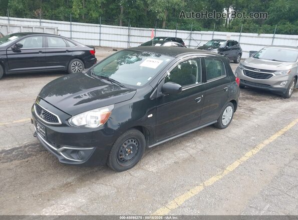 ML32A3HJ6KH013086 2019 MITSUBISHI MIRAGE Black წინა მარცხენა ხედი სამი მეოთხედიდან