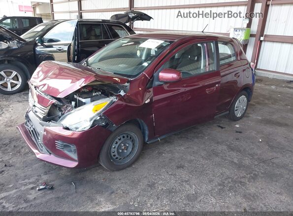 ML32AUHJ0MH009284 2021 MITSUBISHI MIRAGE Бордовый Передняя левая четверть