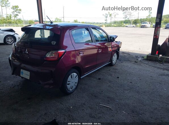 ML32AUHJ0MH009284 2021 MITSUBISHI MIRAGE Бордовый Задняя правая четверть